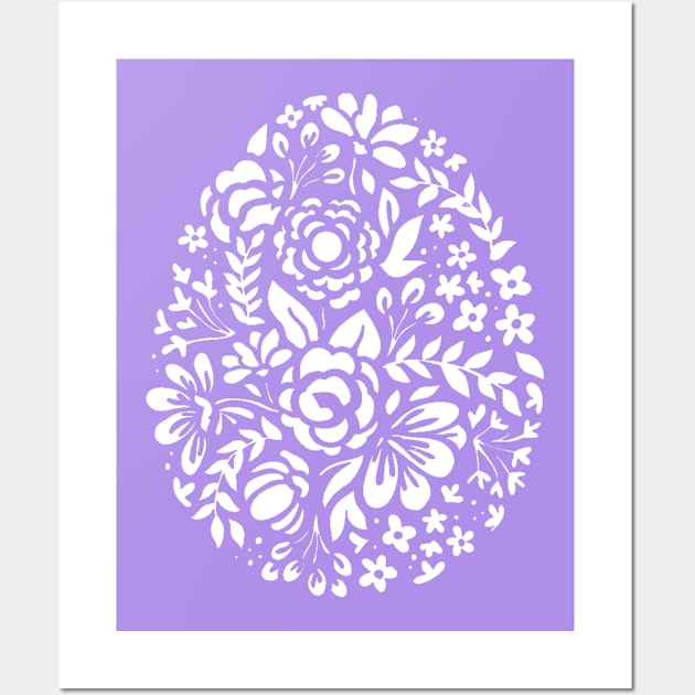 Floral Easter Egg Wall Art by KarmicKal